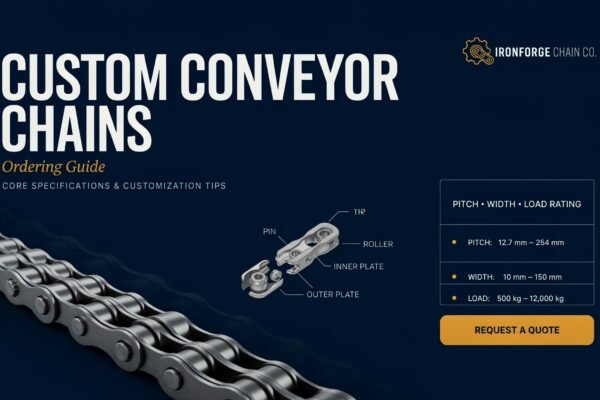 Custom Conveyor Chains Ordering Guide: Core Specifications & Customization Tips